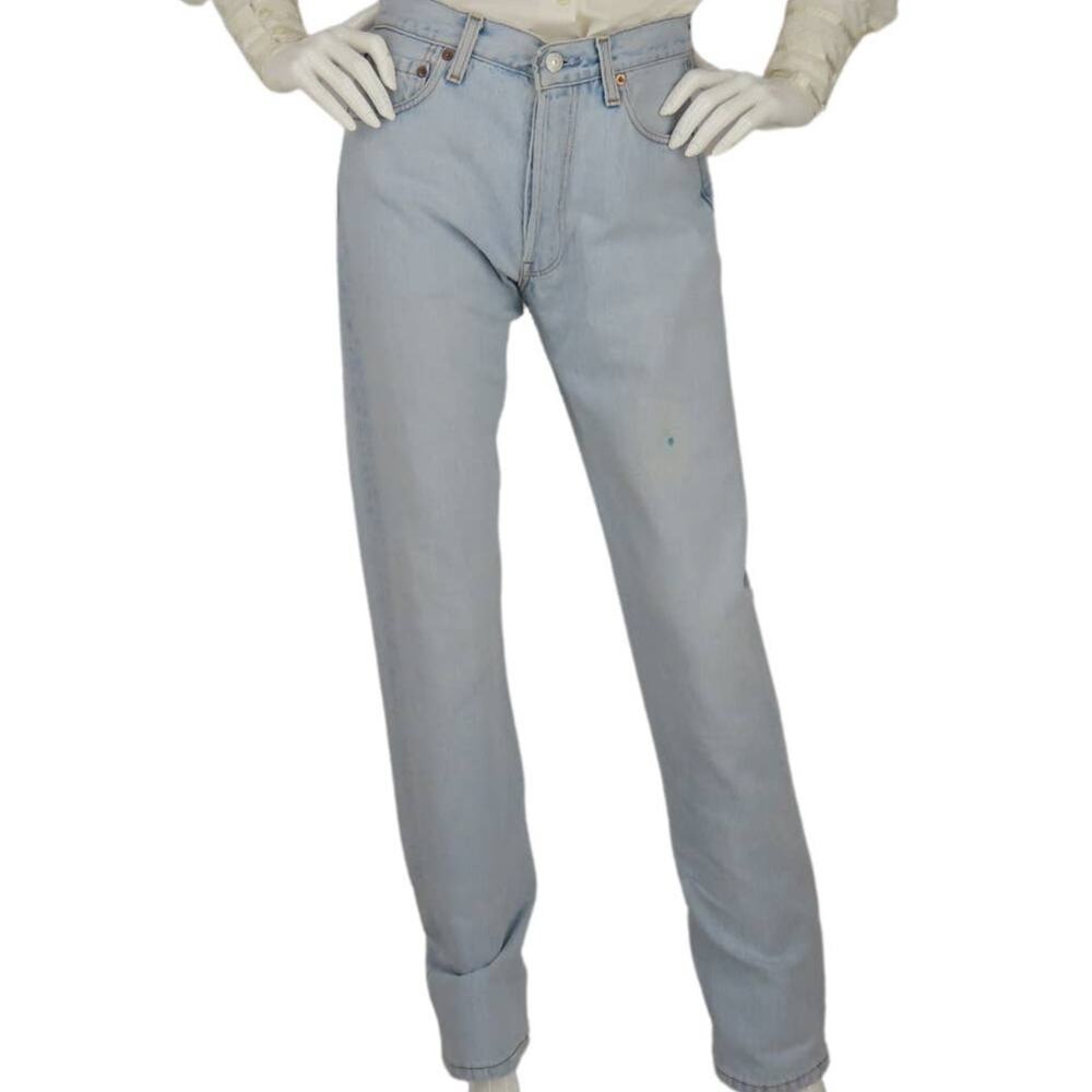 Vintage Levi's 501 Light Wash Rock Grunge High Waisted Festival Mom Denim Jeans